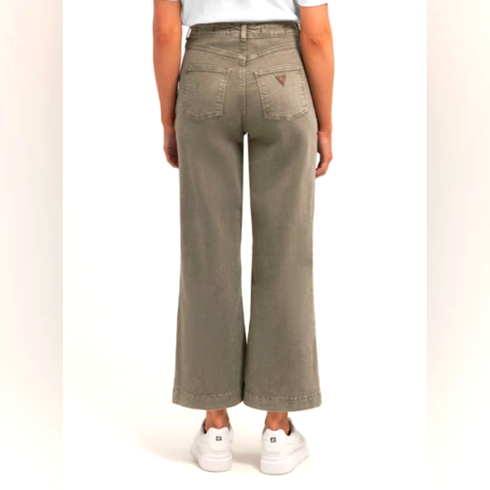 Guess Ladies Khaki DARMA wide Leg Pants - Picture 5 of 5